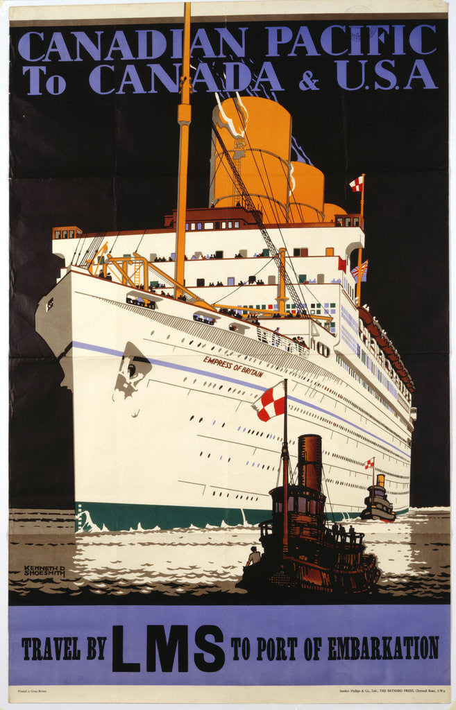 Detail of Canadian Pacific to Canada & USA by Kenneth Shoesmith