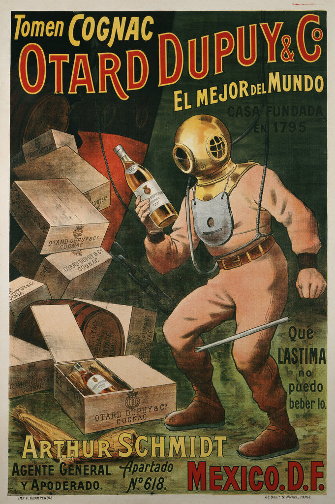 Detail of Cognac Otard Dupuy & Co. poster by Anonymous