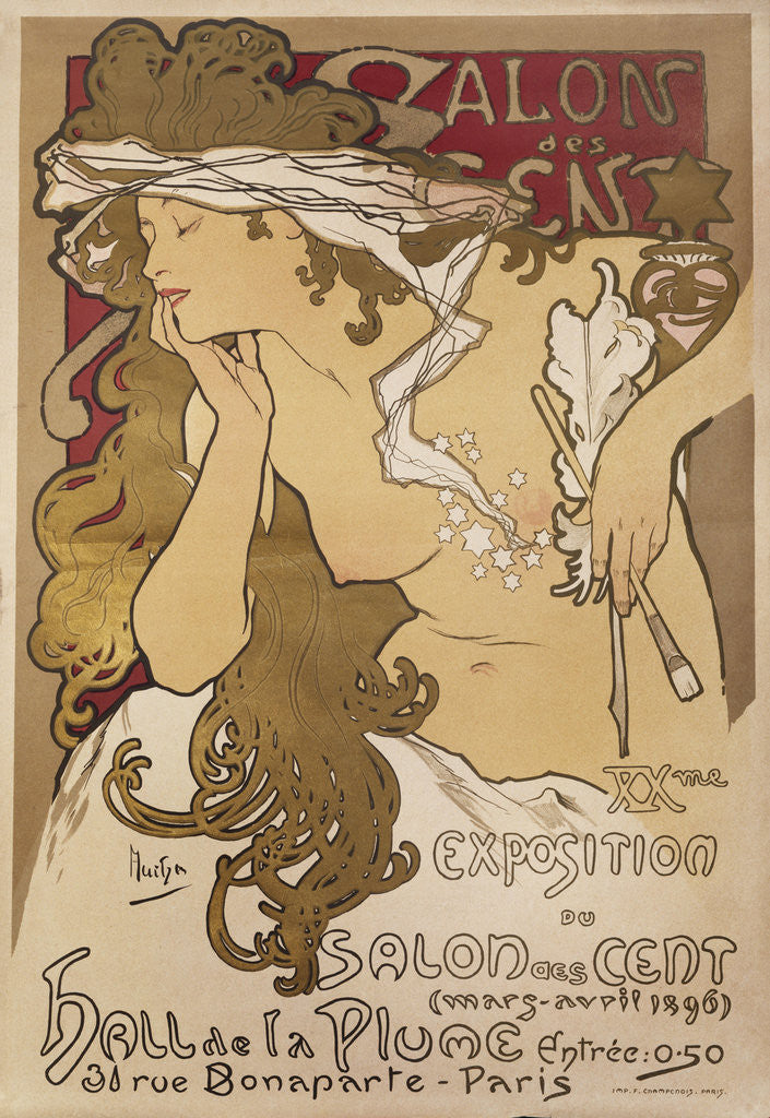 Detail of Salon des Cent by Alphonse Mucha