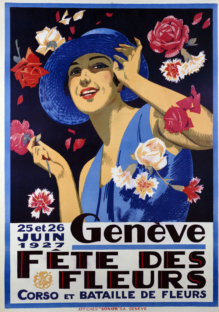 Detail of Geneve, Fete des Fleurs poster by Anonymous