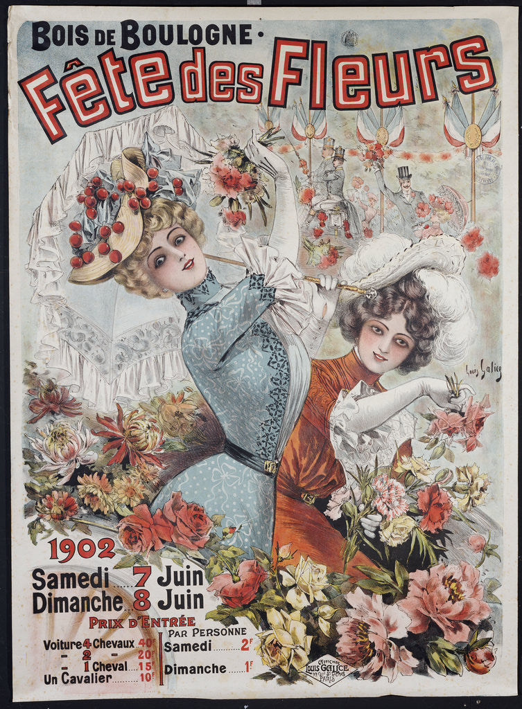 Detail of Fete des Fleurs poster by Louis Galice