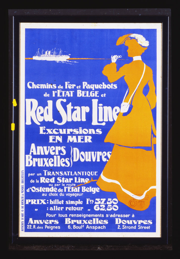 Detail of Red Star Line poster by Anonymous