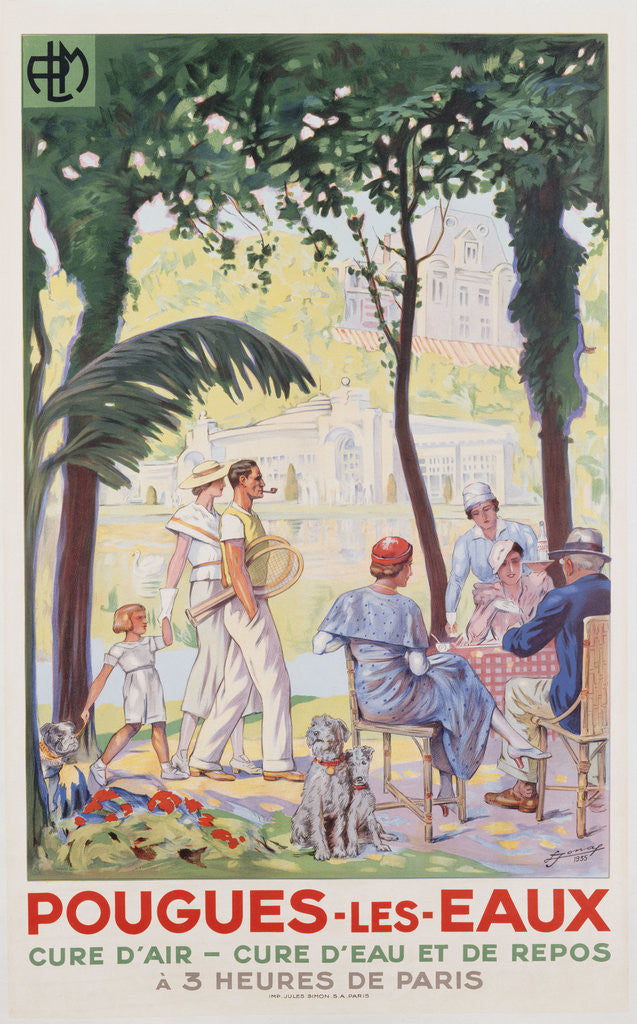 Detail of Pougues-Les-Eaux poster by F Jonas