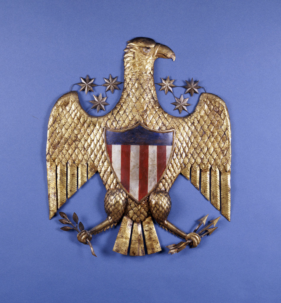 Detail of A gilded pressed tin eagle by Anonymous
