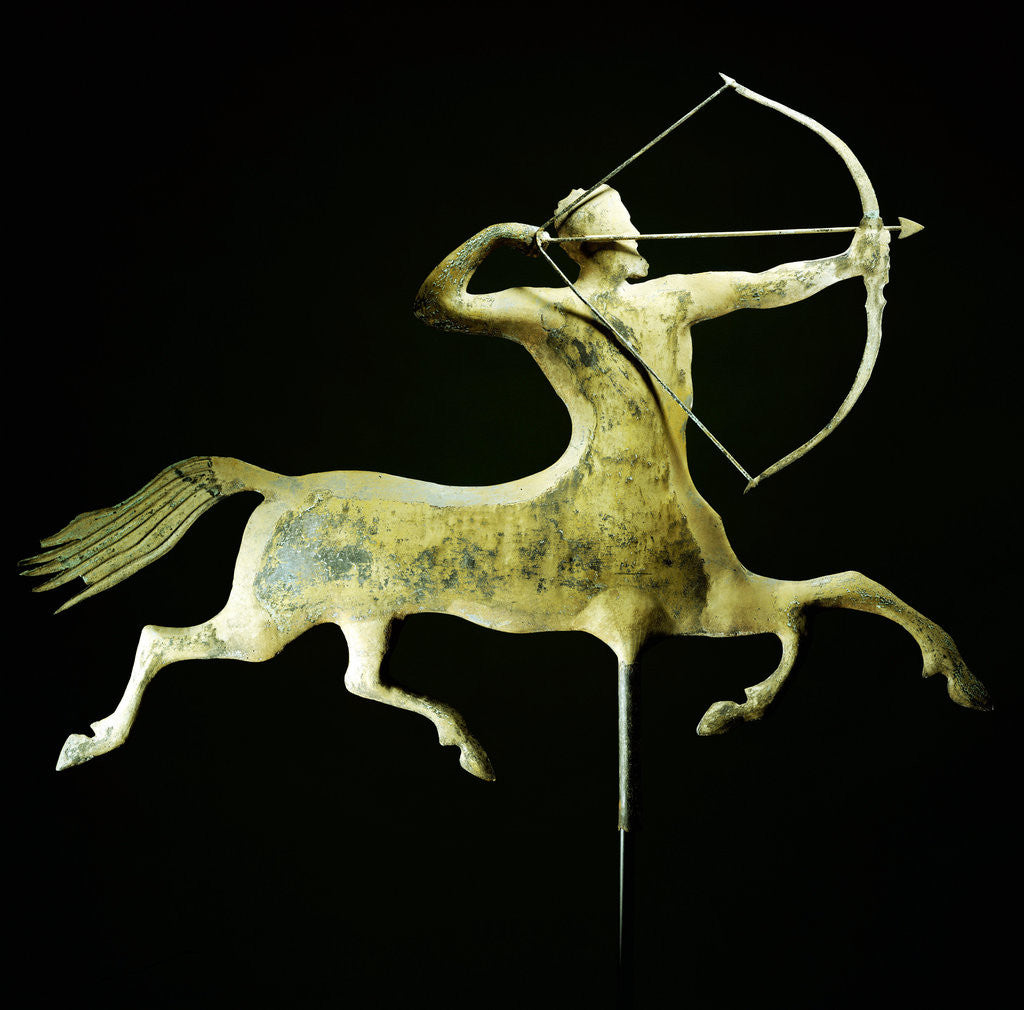 Detail of A fine and rare molded and gilt copper weathervane attributed to A by Anonymous
