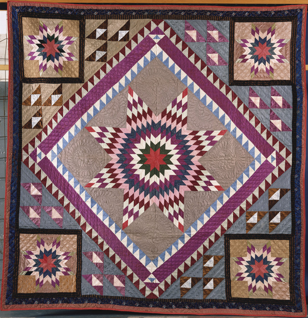 Detail of A rising star design coverlet by Anonymous