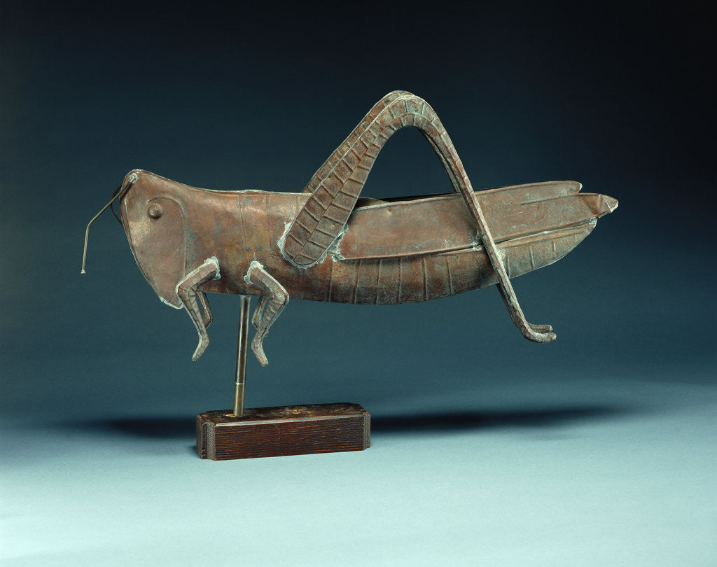 Detail of A grasshopper weathervane by Anonymous