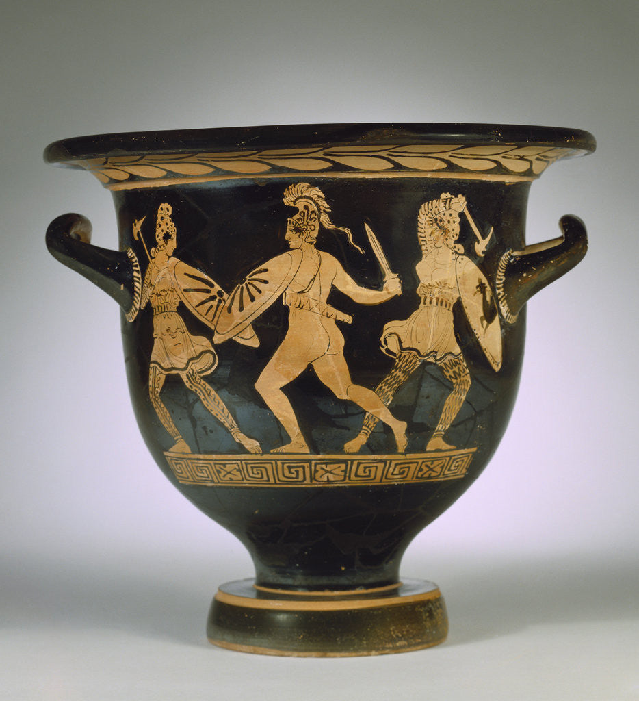 Detail of An Apulian red-figure bell krater depicting an Amazonomachy by Anonymous