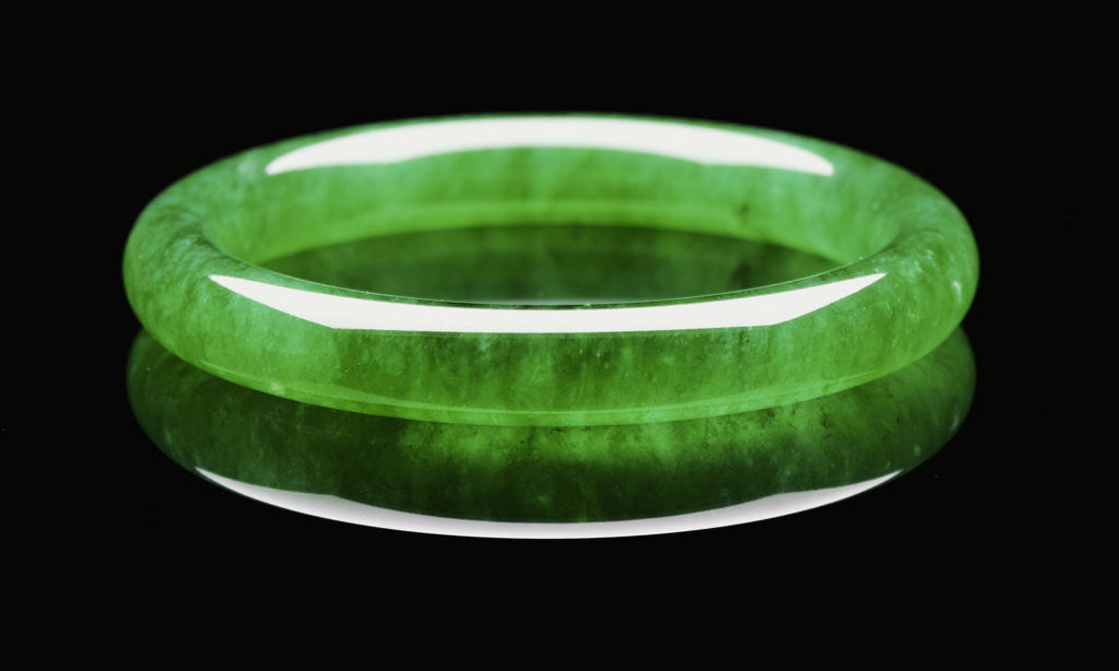 Detail of An exceptional jadeite bangle by Anonymous