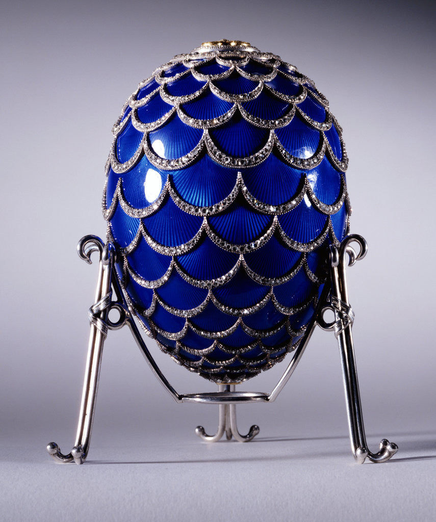 Detail of Faberge Pine Cone egg in its stand, workmaster Michael Evlampievich Perchin by Anonymous