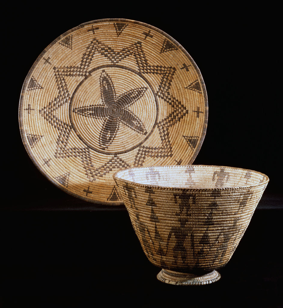 Detail of An Apache coiled tray and bowl by Anonymous