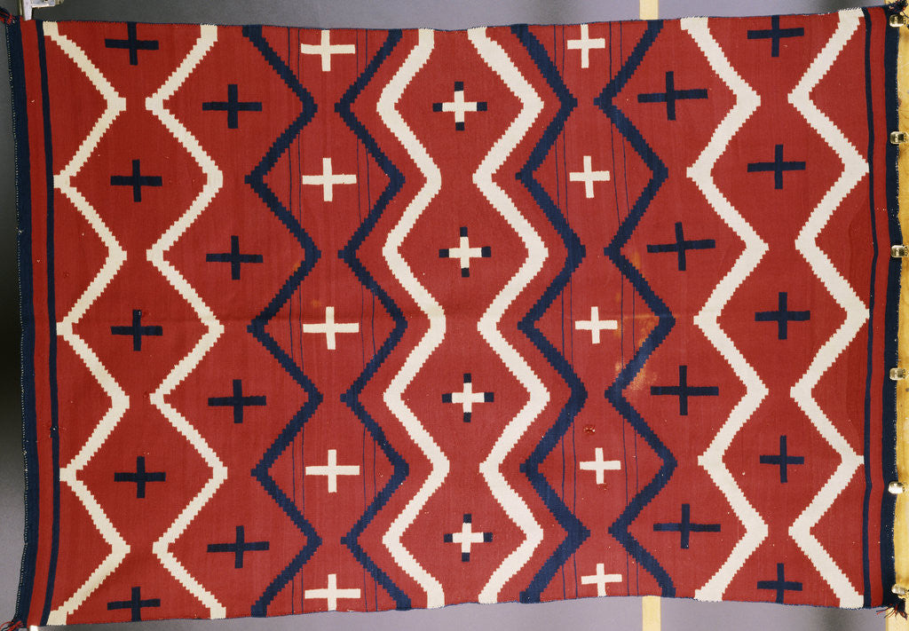 Detail of A late classic Navajo wearing blanket by Anonymous