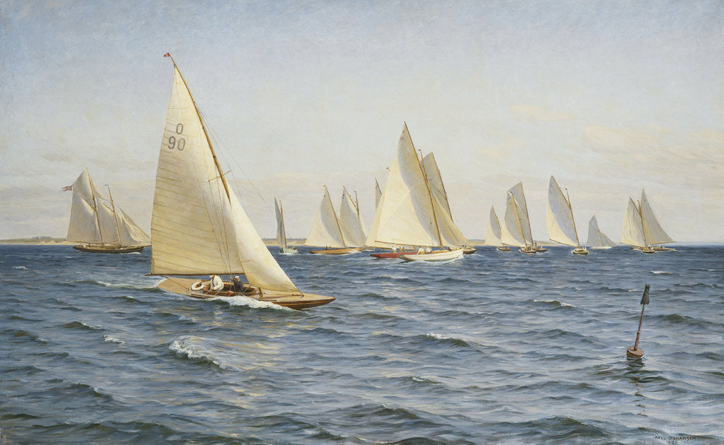 Detail of The Race by Axel Johansen