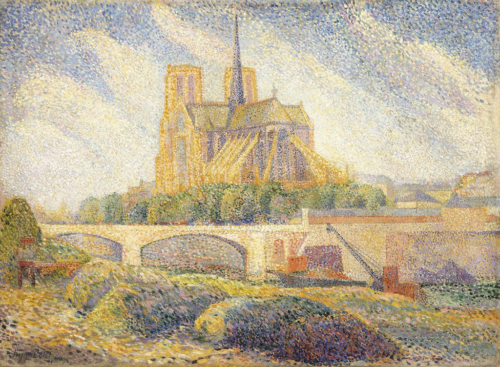 Detail of Notre Dame by Hippolyte Petitjean