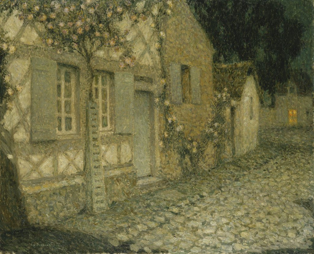 Detail of The Gardener's House in the Moonlight, Gerberoy by Henri Le Sidaner