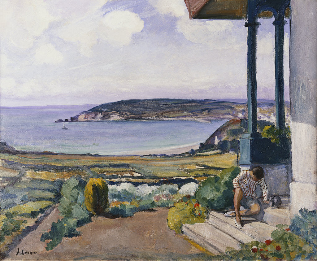 Detail of The Garden on the Morgat Bay by Henri Lebasque