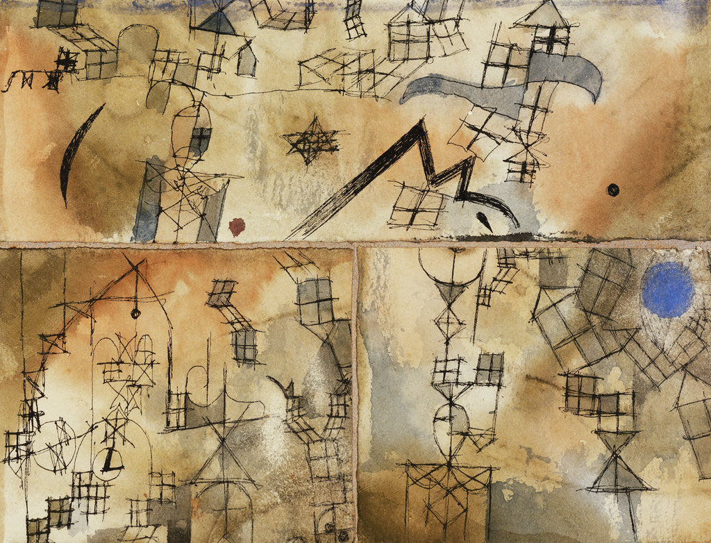 Detail of Three-Part Composition by Paul Klee