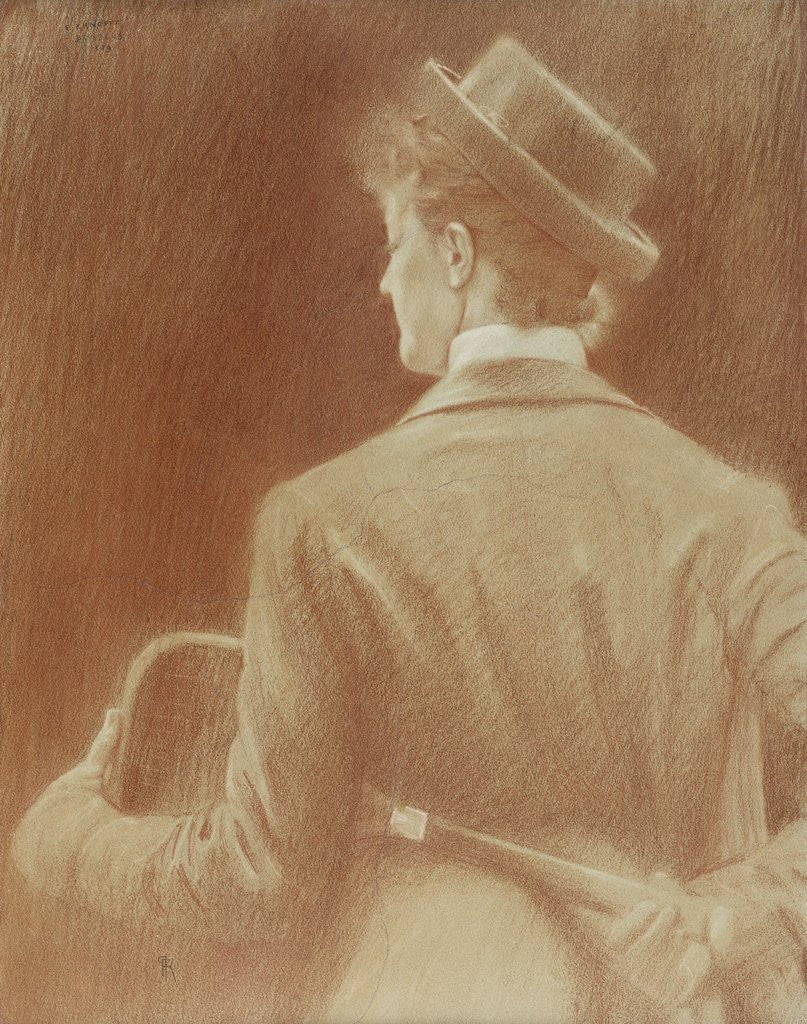 Detail of A Tennis Player; Study for 'Memories' by Fernand Khnopff