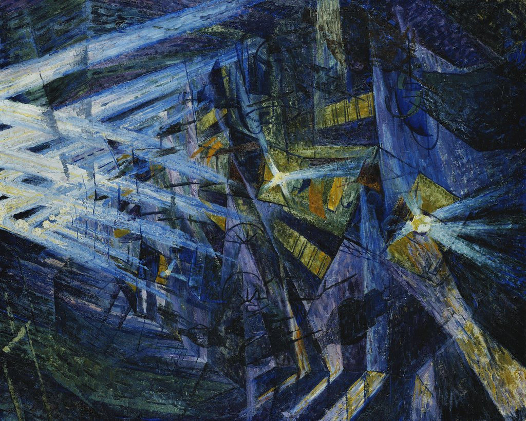 Detail of Le Forze di una Strada by Umberto Boccioni