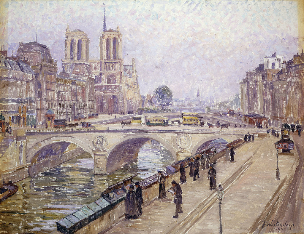 Detail of View of Notre Dame, Paris by Fritz Westendorp