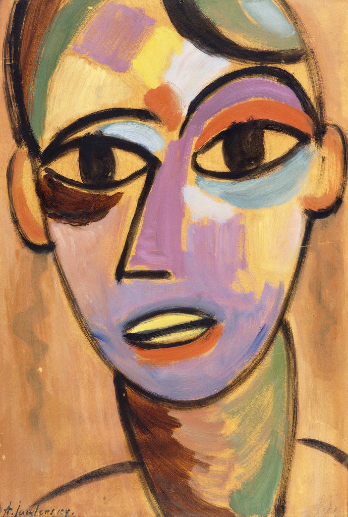 Detail of Mysticher Kopf: Jungling I by Alexej Von Jawlensky