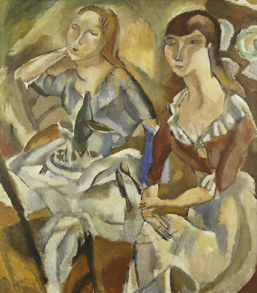 Detail of Young Women at a Table by Jules Pascin