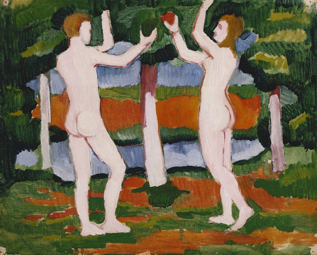 Detail of Adam and Eve by August Macke