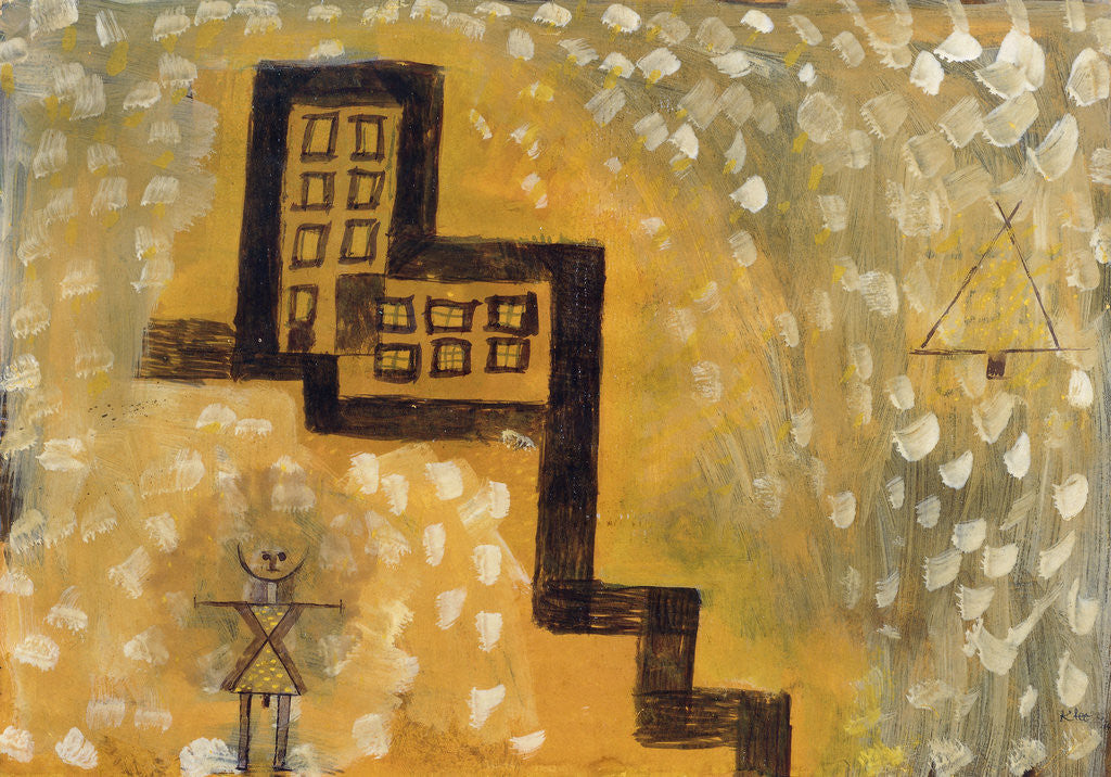 Detail of The House on the Hill by Paul Klee
