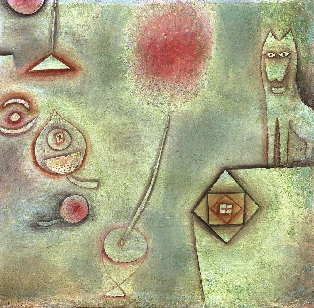 Detail of Still Life with Animal Statuette by Paul Klee