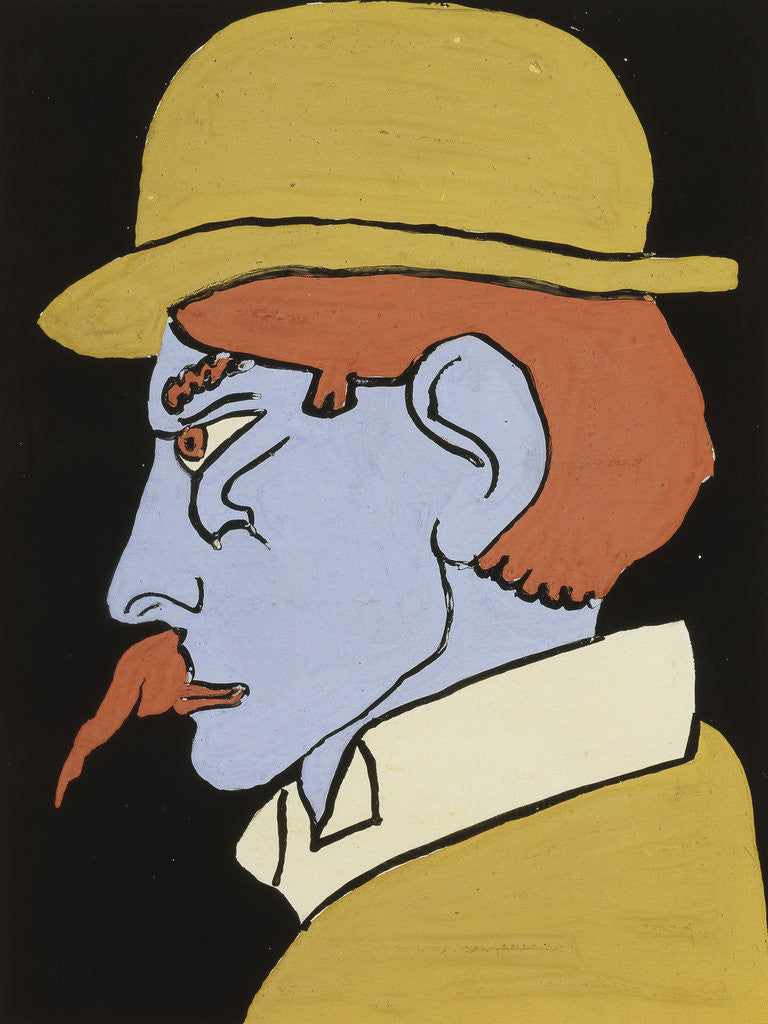 Detail of Man with Moustache, Profile by Henri Gaudier-Brzeska