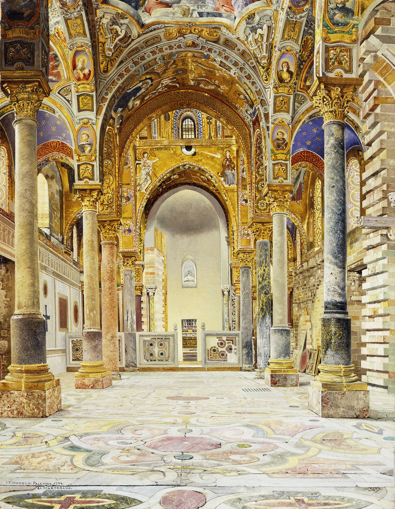 Detail of La Martorana, Palermo by Josef Theodor Hansen