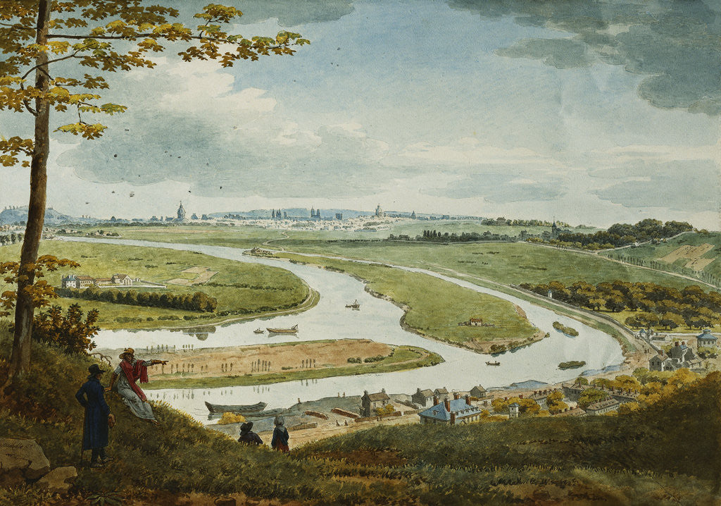 Detail of A View of Paris and the Seine from Saint-Cloud by Jean Lubin Vauzelle