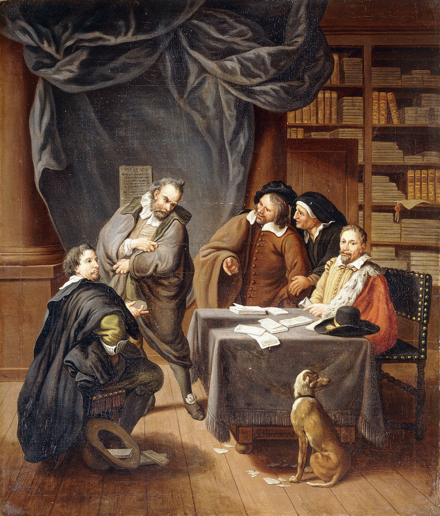 Detail of The Preparation of Wedding Contracts by Jan Josef Horemans the Younger