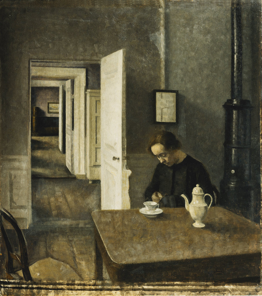 Detail of An Interior, Strandgade 25 by Vilhelm Hammershoi