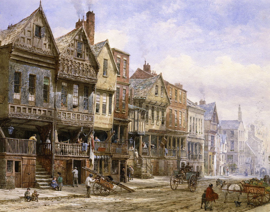 Detail of Watergate Street, Chester, Looking West by Louise Rayner