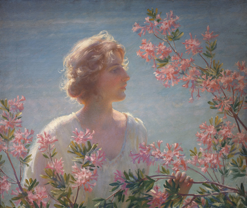 Detail of The Breath of the Wild Azalea by Charles Courtney Curran