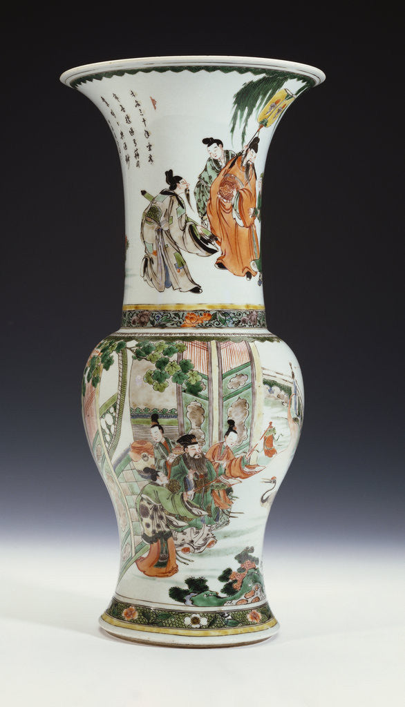 Detail of A very fine famille verte Yanyan vase, Kangxi by Anonymous