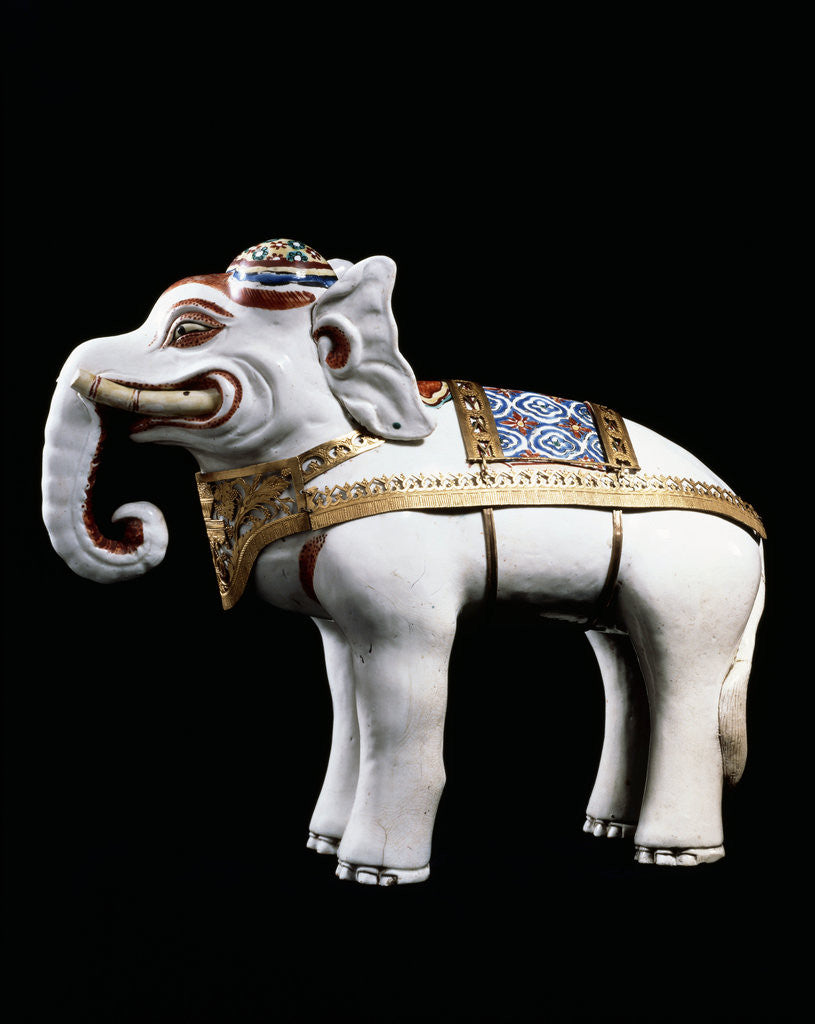 Detail of A rare and important Kakiemon model of an elephant by Corbis
