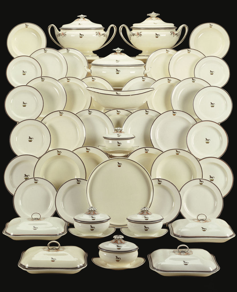 Detail of A Wedgwood composite creamware crested part dinner-dervice by Anonymous