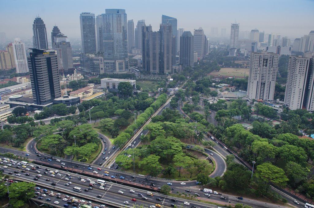 Detail of Jakarta cityscape in Indonesia by Anonymous