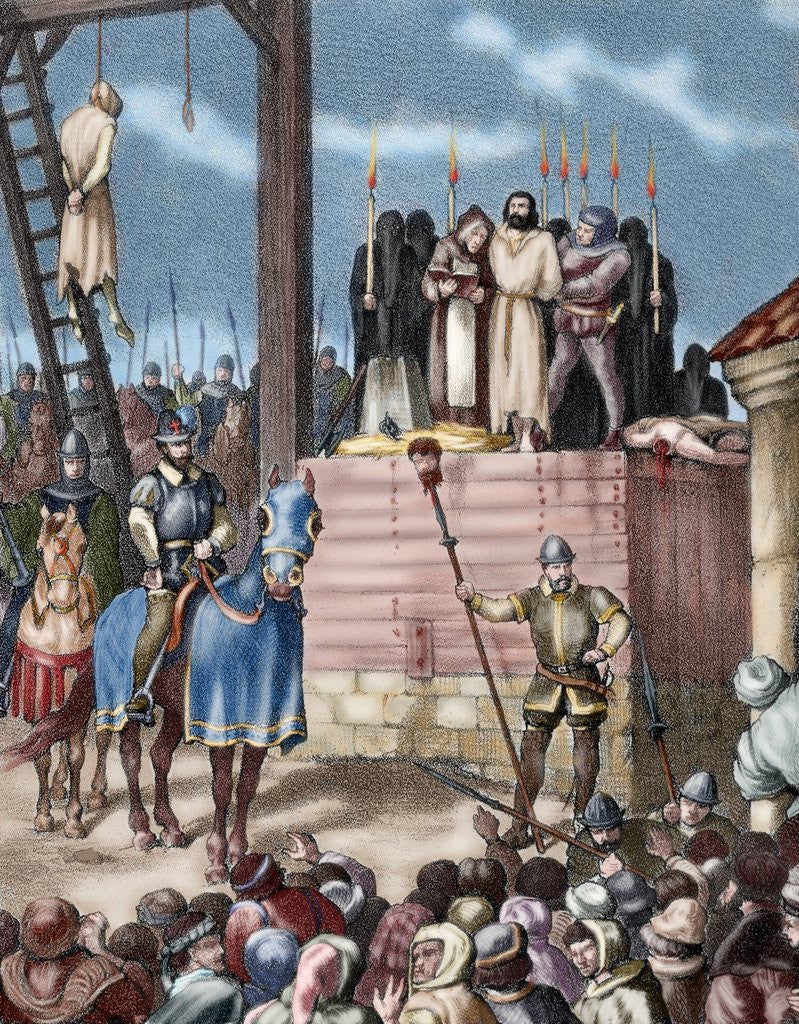 Detail of Spain. Aragon. Reign of Philip II. New tortures in Zaragoza during the occupation by Castilian troop by Anonymous