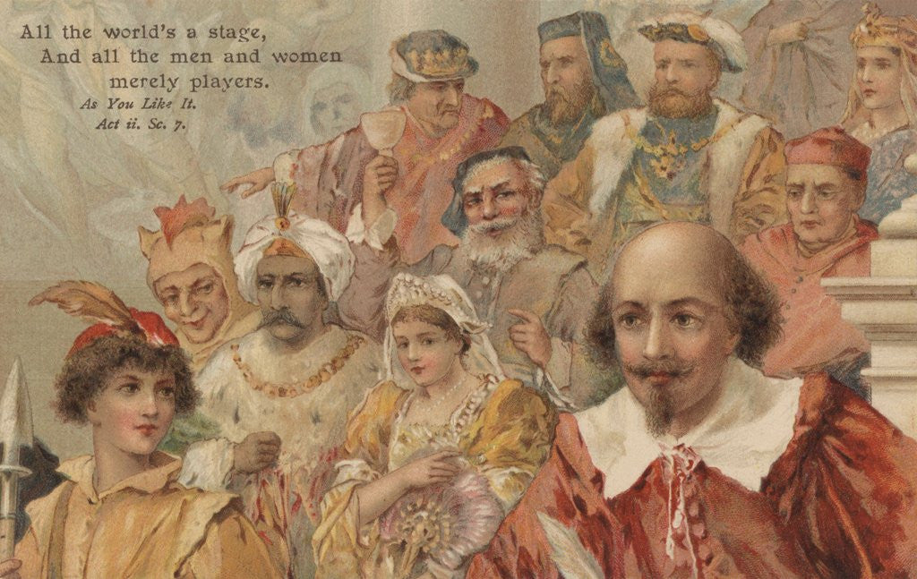 Detail of Postcard from As You Like It by William Shakespeare