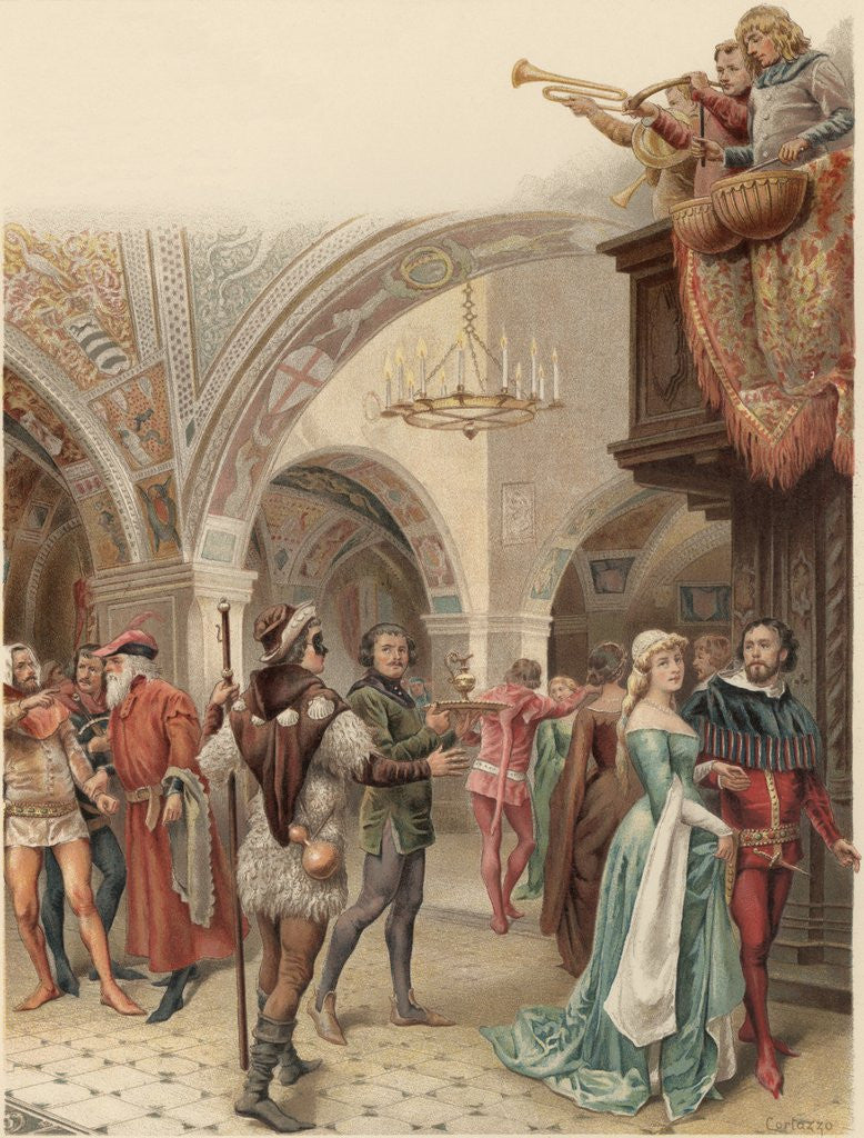Detail of Book Illustration from Romeo and Juliet by William Shakespeare by Anonymous