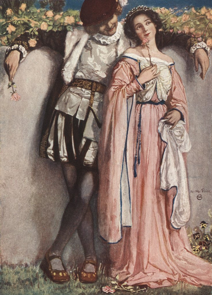 Detail of Book Illustration from Much Ado About Nothing by William Shakespeare by Corbis
