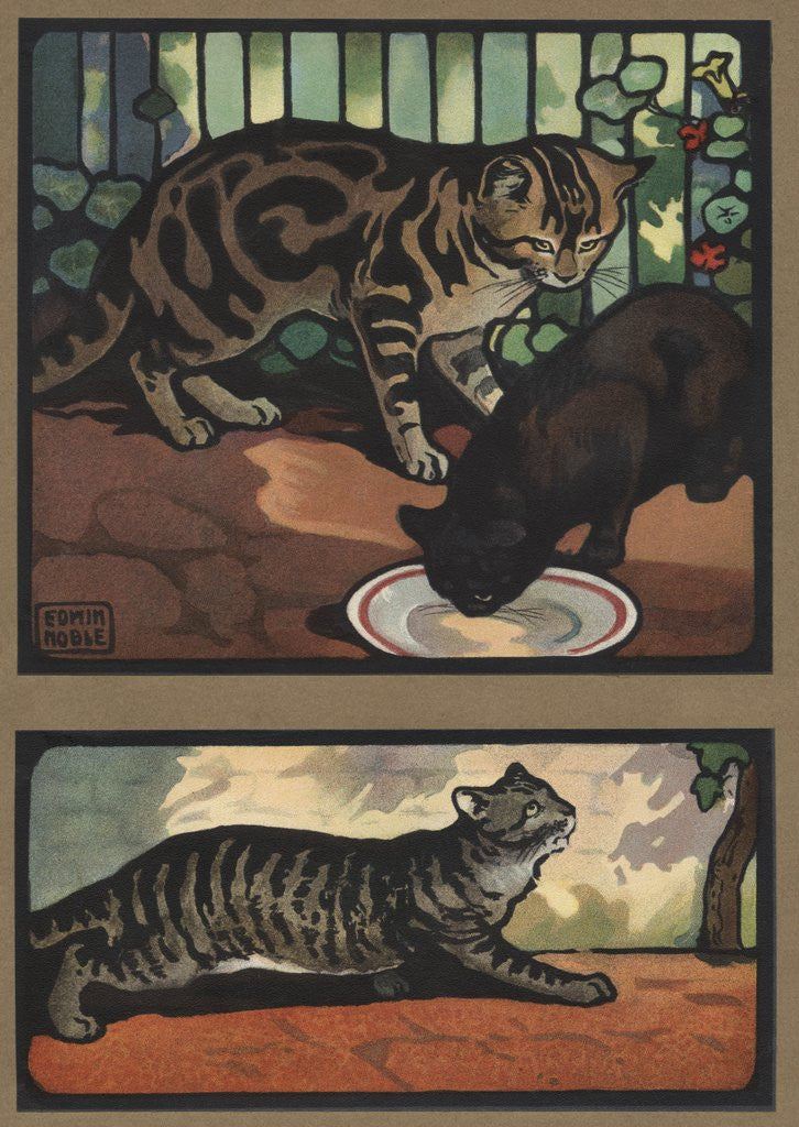 Detail of Cats by Edwin Noble