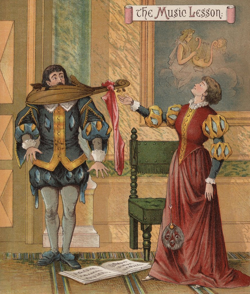 Detail of Illustration by R. Andre from Taming of the Shrew by William Shakespeare by Anonymous