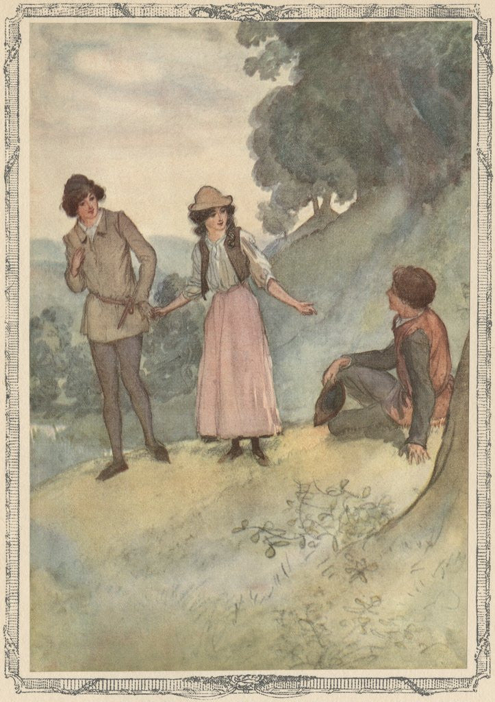 Detail of Illustration by Hugh Thomson from As You Like It by William Shakespeare by Anonymous