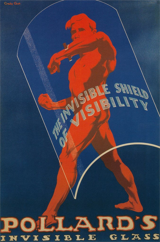 Detail of Pollard's Invisible Glass Poster Advertisement by Anonymous