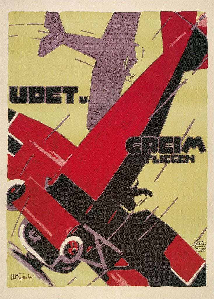 Detail of Udet and Greim Air Show Aviation Poster by Anonymous