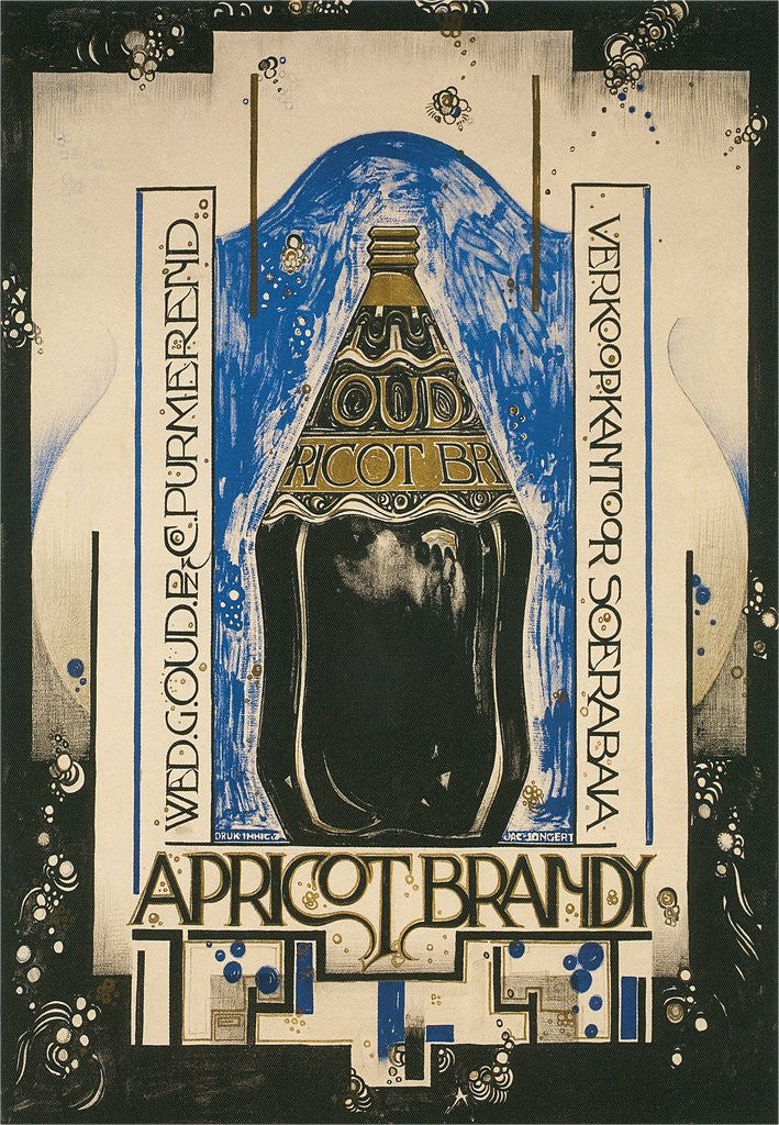 Detail of Dutch Art Deco Apricot Brandy Advertisement by Corbis
